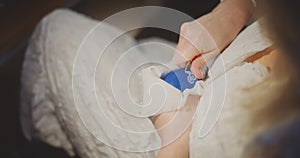 Woman decorating Traditional Easter Eggs Using Old Traditional Technique.