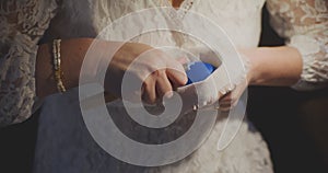 Woman decorating Traditional Easter Eggs Using Old Traditional Technique.