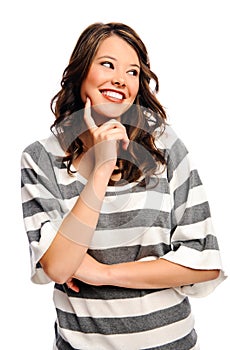 Woman deep in thought