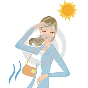 Woman of the dehydration