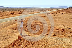 Woman in the desert