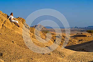 Woman in the desert