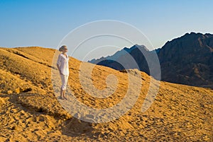 Woman in the desert