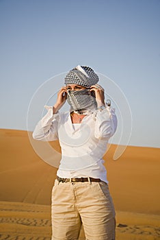 Woman in desert