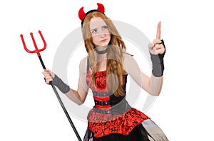 Woman devil with trident