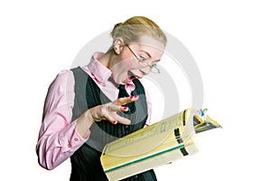 A Woman With A Directory