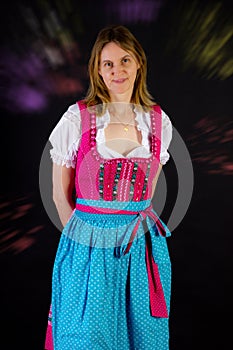 Woman in dirndl at Oktoberfest