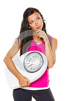 Woman is dissatisfied with body weight