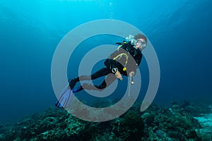 woman diver