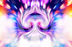 Woman divine energy double spiral abstract symbol.