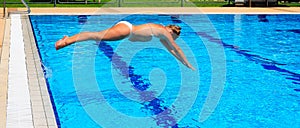 Woman Diving