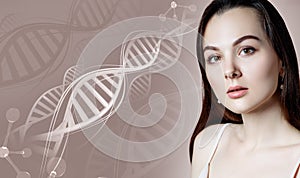 A woman among the DNA strands
