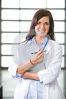 Woman doctor in a modern office