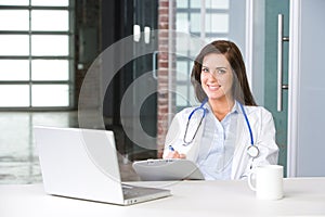 Woman doctor in a modern office