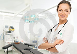 Woman doctor in surgery room