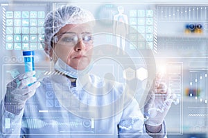The woman doctor in telemedicine mhealth concept photo