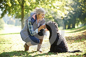 Woman with dog