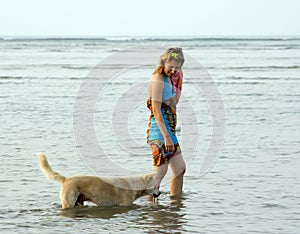 Woman with dog