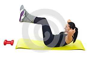 Woman doing abs