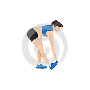 Woman doing Active hamstring stretch exercise.