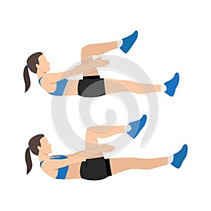 Woman doing alternating leg raise with clap exercise