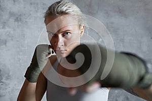 Woman Doing Boxing Jab