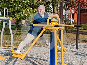 Woman doing fitness exercise