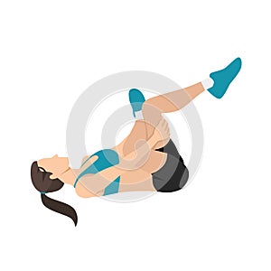 Woman doing gluten stretch exercise