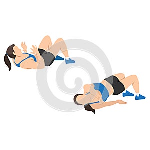 Woman doing Grappling reach back exercise.