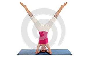 Woman Doing A Headstand
