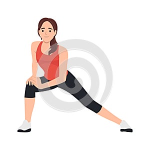 Woman doing Hip Flexor Stretches to Release Tightness and Gain Flexibility in Your Hips photo