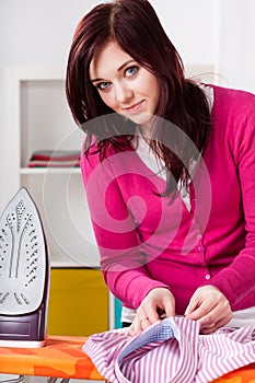 Woman doing housework