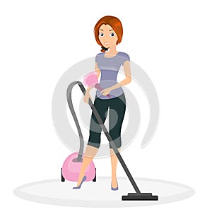 Woman doing housework