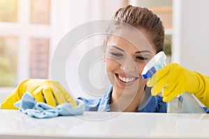 Woman doing housework