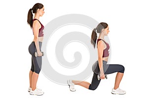 Woman Doing Lunges