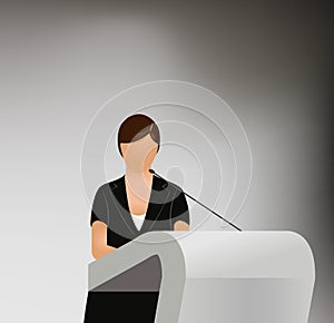 A woman doing a presentation