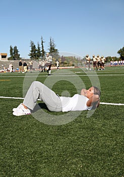 Woman Doing Sit-Ups