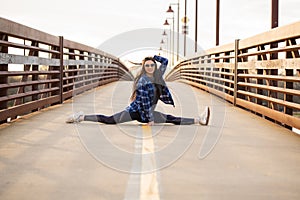 Woman doing splits