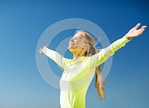 Woman doing sports outdoors