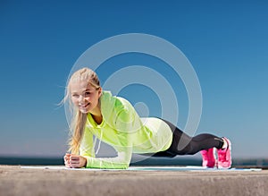 Woman doing sports outdoors