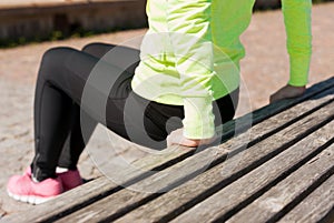 Woman doing sports outdoors