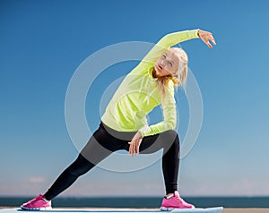 Woman doing sports outdoors