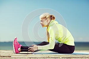 Woman doing sports outdoors