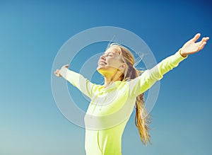 Woman doing sports outdoors