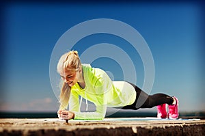 Woman doing sports outdoors