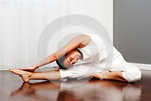 Woman doing stretch exercise