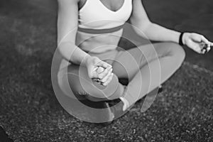 Woman doing stretching