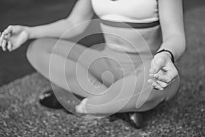 Woman doing stretching
