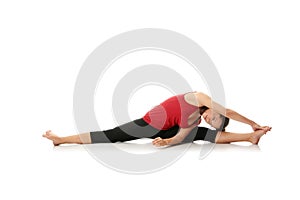 Woman doing stretching exercise