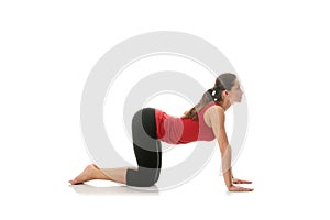 Woman doing stretching exercise